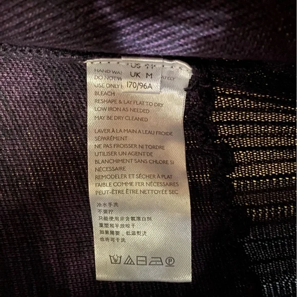 New! Free People Medium Lady Luck Knit Wide Leg Pleated Jumpsuit Purple NWOT - Picture 13 of 14